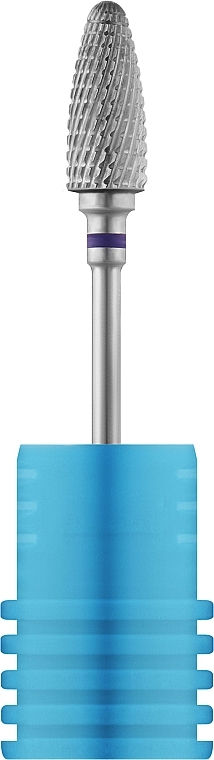 Фреза твердосплавная "Конус, полусферический конец" 274 134 060, синяя - Nail Drill — фото N1