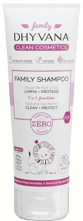 Семейный шампунь для волос - Dhyvana Family Acai & Goji Shampoo — фото N1