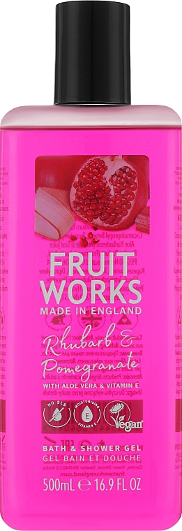 Гель для душа "Ревень и гранат" - Grace Cole Fruit Works Rhubarb & Pomegranate