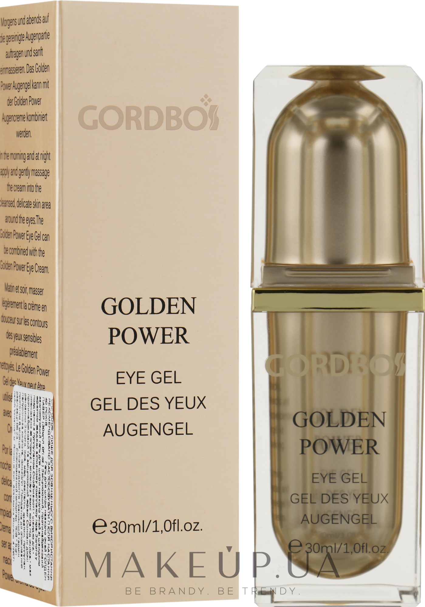 Гель для шкіри навколо очей - Gordbos Golden Power Eye Gel — фото 30ml