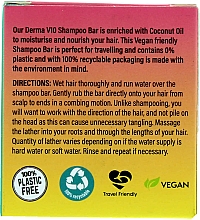 Шампунь твердый для волос с кокосом - Derma V10 Shampoo Bar Coconut — фото N2