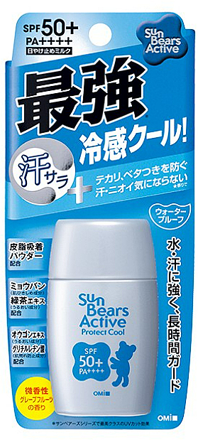 Санскрин-молочко "Актив" с охлаждающим эффектом - Omi Brotherhood Menturm Sun Bears Active Cool SPF50