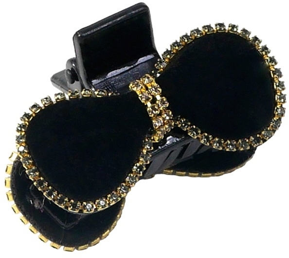 Заколка "Краб", чорна з камінням - Lolita Accessories — фото N1