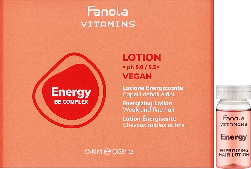 Энергетический лосьон для ослабленных и тонких волос - Fanola Vitamins Energy Be Complex Lotion — фото N1