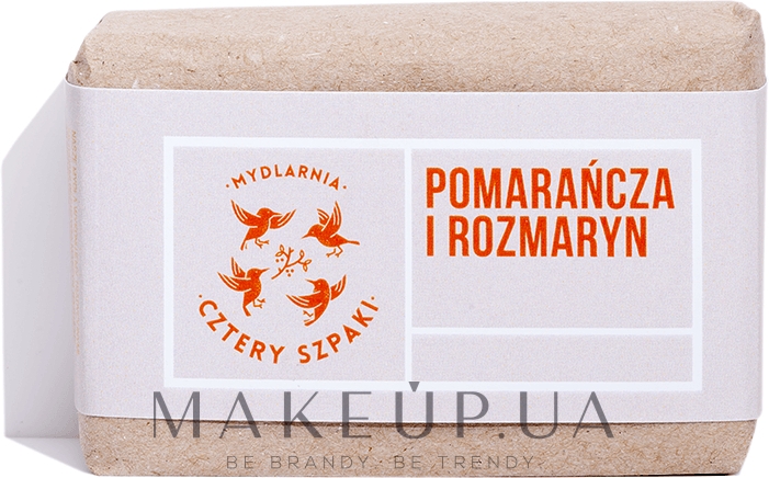 Натуральное мыло "Апельсин и розмарин" - Cztery Szpaki Orange & Rosemary Soap — фото 110g