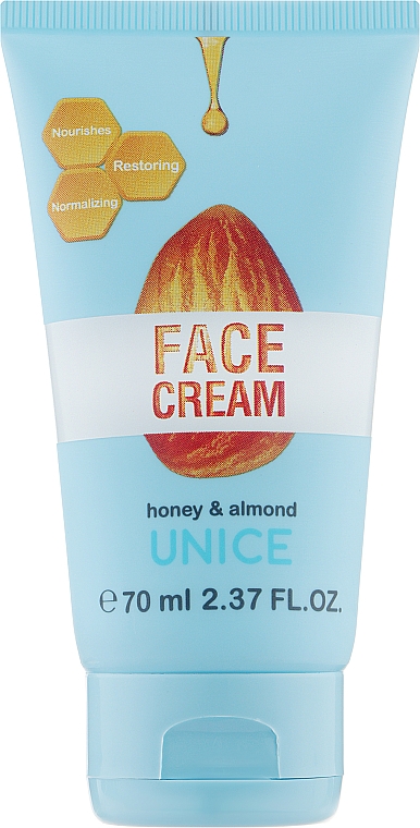 Крем для лица с прополисом и миндалем - Unice Honey & Almond Face Cream — фото N1