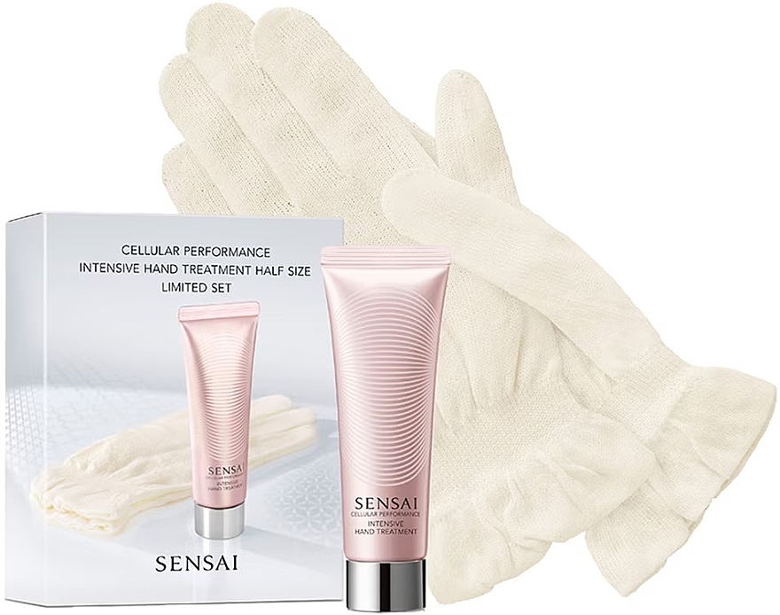 Набор - Sensai Cellular Performance Intensive Hand Treatment Limited Edition (h/cr/50ml + gloves/1pcs) — фото N1
