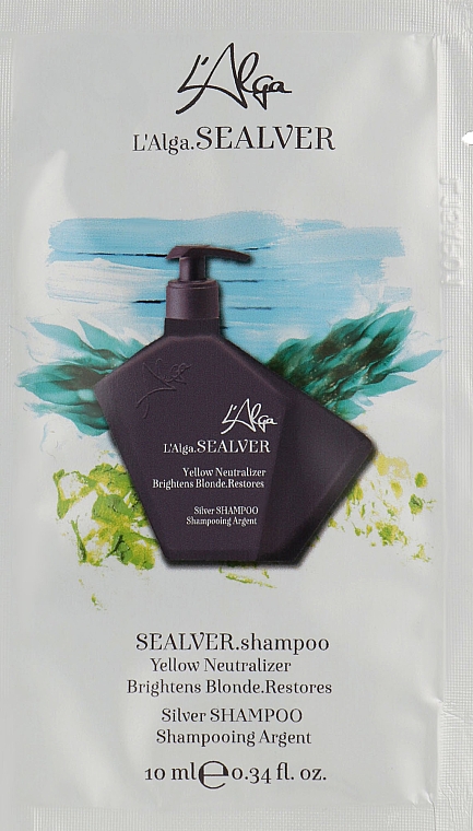 Восстанавливающий шампунь для светлых волос - L’Alga Sealver Shampoo (пробник) — фото N1