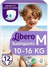 Підгузники-трусики для плавання Swimpants Medium, 10-16 кг, 12 шт. - Libero — фото N1