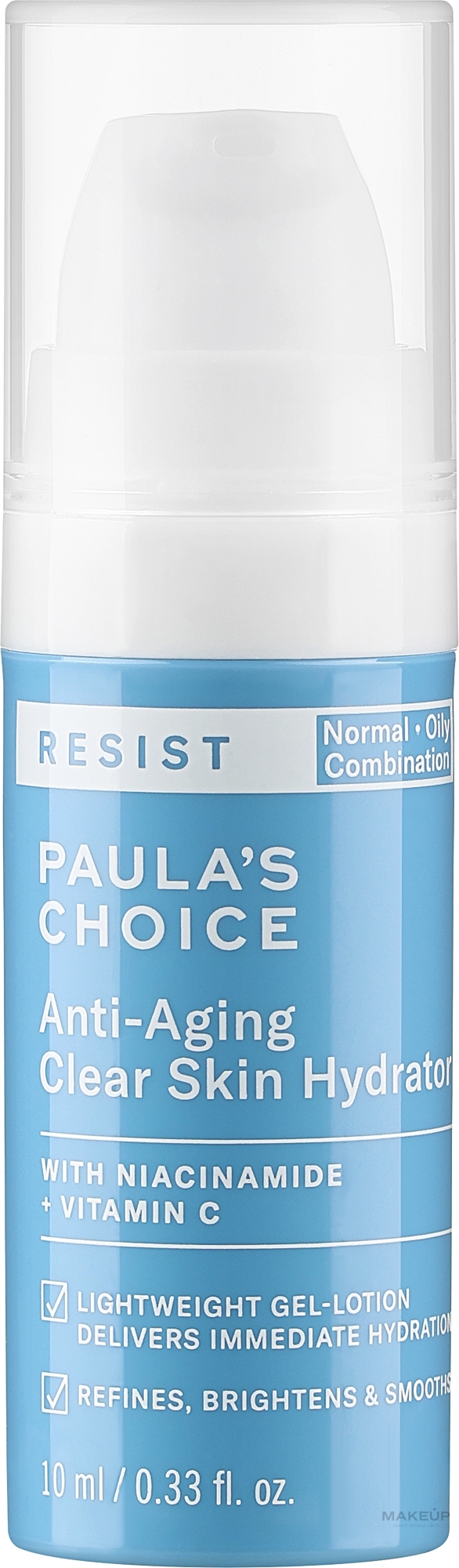 Ночной крем для лица против морщин - Paula's Choice Resist Anti-Aging Clear Skin Hydrator Travel Size — фото 10ml