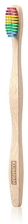 Зубна щітка бамбукова "Райдуга", AS03, середня - Kumpan Bamboo Rainbow Toothbrush — фото N1