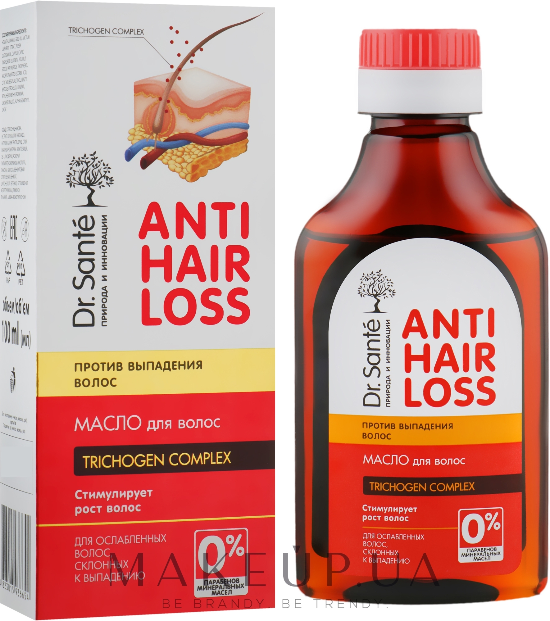 Масло для ослабленных и склонных к выпадению волос - Dr. Sante Anti Hair Loss Oil — фото 100ml