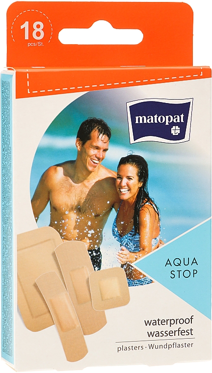 Медицинский пластырь, 18 шт - Matopat Aqua Stop Waterproof — фото N1