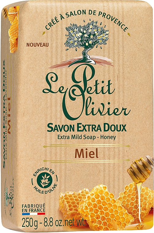 Мило екстраніжне, з екстрактом меду - Le Petit Olivier Extra mild soap - Honey — фото N2