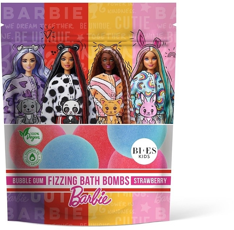 Бомбочка для ванни - Bi-es Barbie Fizzing Bath Bombs — фото N1