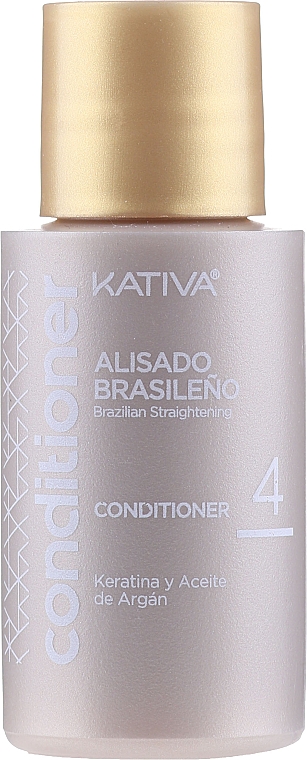 Набор для кератинового выпрямления волос - Kativa Alisado Brasileno Con Glyoxylic & Keratina Vegetal Kit (shm/15ml + mask/150ml + shm/30ml + cond/30ml) — фото N5