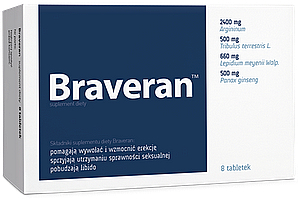 Дієтична добавка в таблетках - Aflofarm Braveran — фото N1