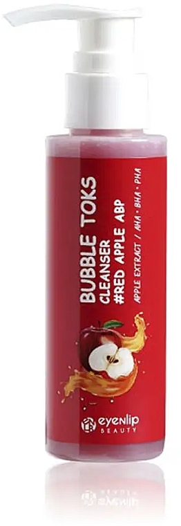 Киснева пінка для вмивання - Eyenlip Bubble Toks Cleanser Red Apple
