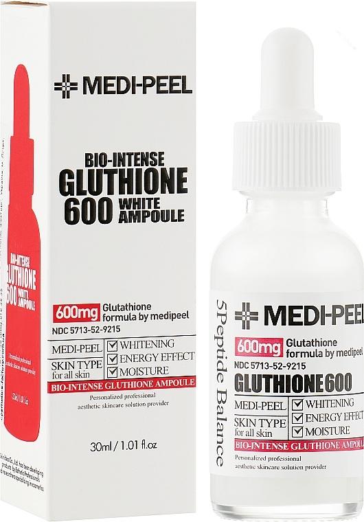 Освітлювальна ампульна сироватка з глутатіоном - Medi-Peel Bio-Intense Gluthione 600 White Ampoule — фото N3