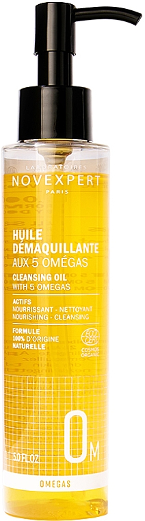 Олія для демакіяжу і очищення шкіри з 5 омега (з бавовняною серветкою) - Novexpert Cleansing Oil With 5 Omegas