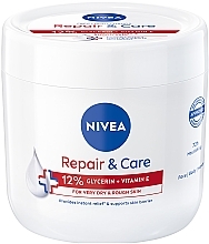 Крем для тела "Восстановление и уход" для очень сухой и огрубевшей кожи - NIVEA Repair & Care 12% Glycerin + Vitamin E Cream — фото N1