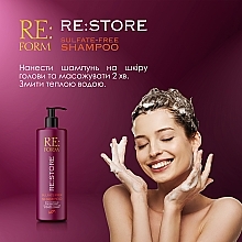 Бессульфатный шампунь для восстановления волос - Re:form Re:store Sulfate-Free Shampoo — фото N6
