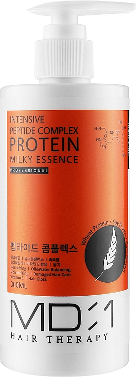 Эссенция молочная для волос с протеином - Med B MD:1 Intensive Peptide Complex Protein Milky Essence — фото N1