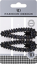 Заколка для волосся "Fashion Design", 25921, чорна - Top Choice — фото N1