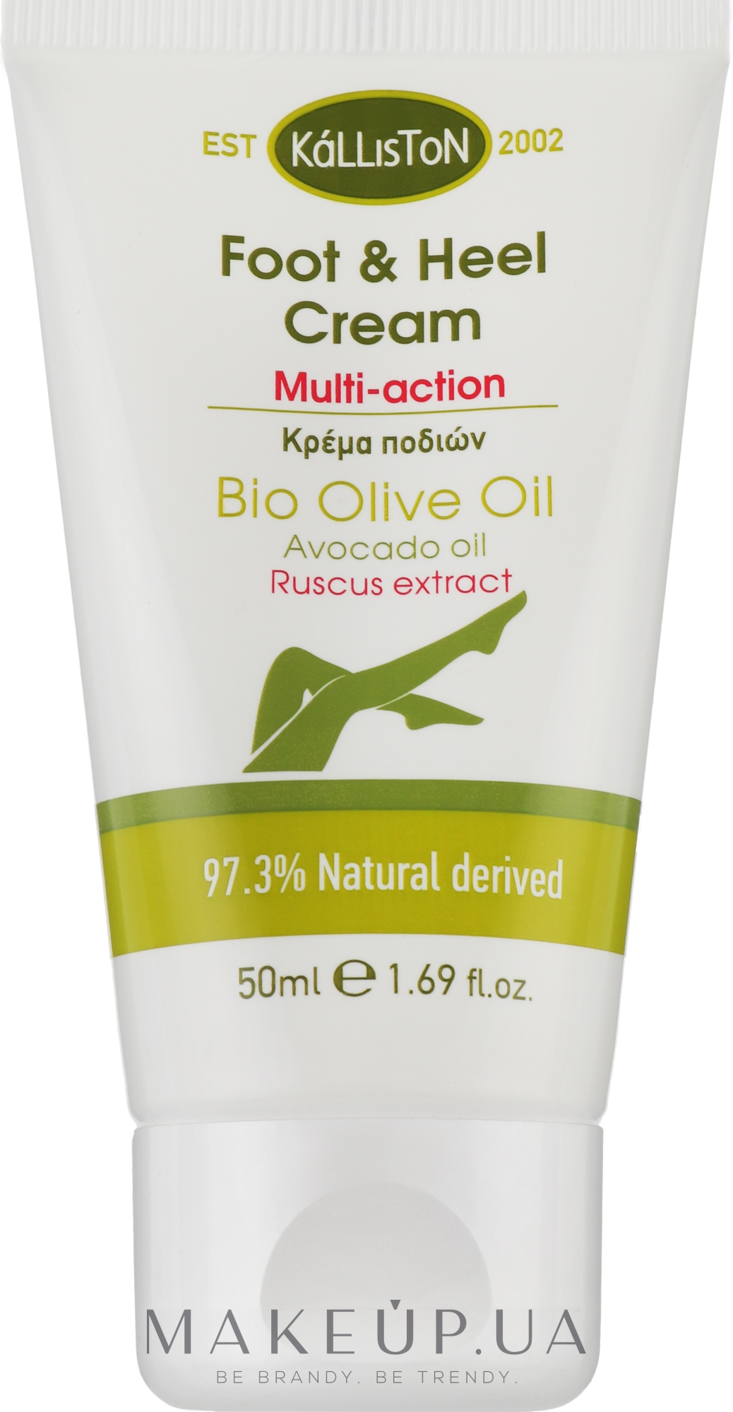Крем для стоп и пяток - Kalliston Bio Olive Oil Foot & Heel Cream — фото 50ml