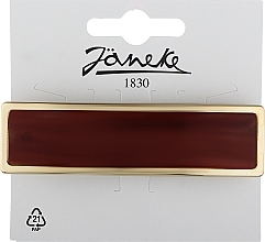 Духи, Парфюмерия, косметика Заколка-автомат для волос JG45020G DBL, 9 x 2.5 см, коричневая - Janeke