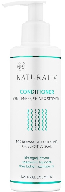 Кондиционер для волос "Блеск и Укрепление" - Naturativ Getleness Shine&Strength Conditioner — фото N2