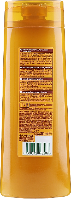 Шампунь для дуже сухого та пошкодженого волосся - Garnier Fructis Oil Repair 3 Butter Shampoo — фото N2