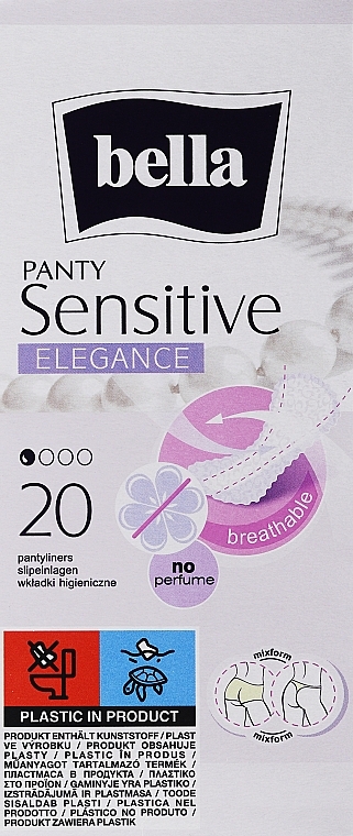 Прокладки Panty Sensitive Elegance, 20шт - Bella