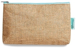 Косметичка льняная, голубая молния - IDC Institute Linen Cosmetic Bag — фото N1