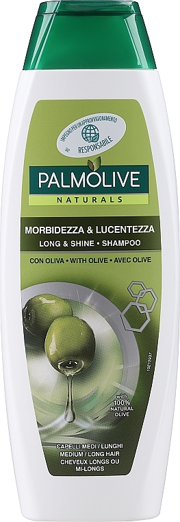 Шампунь для волосся - Palmolive Naturals Long & Shine Olive Shampoo — фото N1