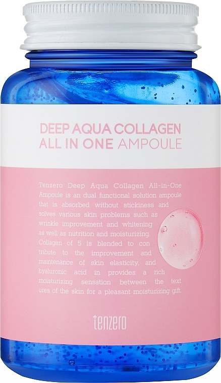 Ампульна сироватка для обличчя з колагеном - Tenzero Deep Aqua Collagen — фото N1