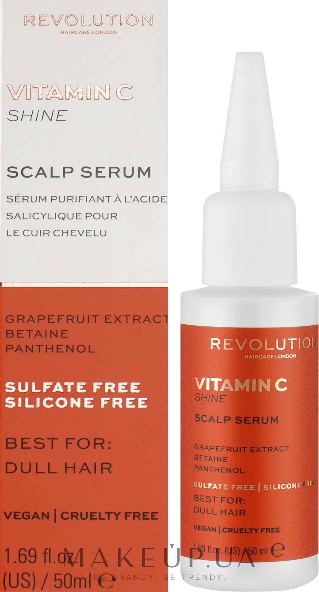 Сироватка для шкіри голови з вітаміном С - Makeup Revolution Vitamin C Shine Scalp Serum — фото 50ml