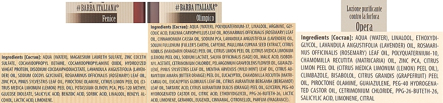 Набор против перхоти - Barba Italiana Purifying Kit 50 Days (h/cr/250ml + shm/250ml + h/lot/50ml) — фото N3