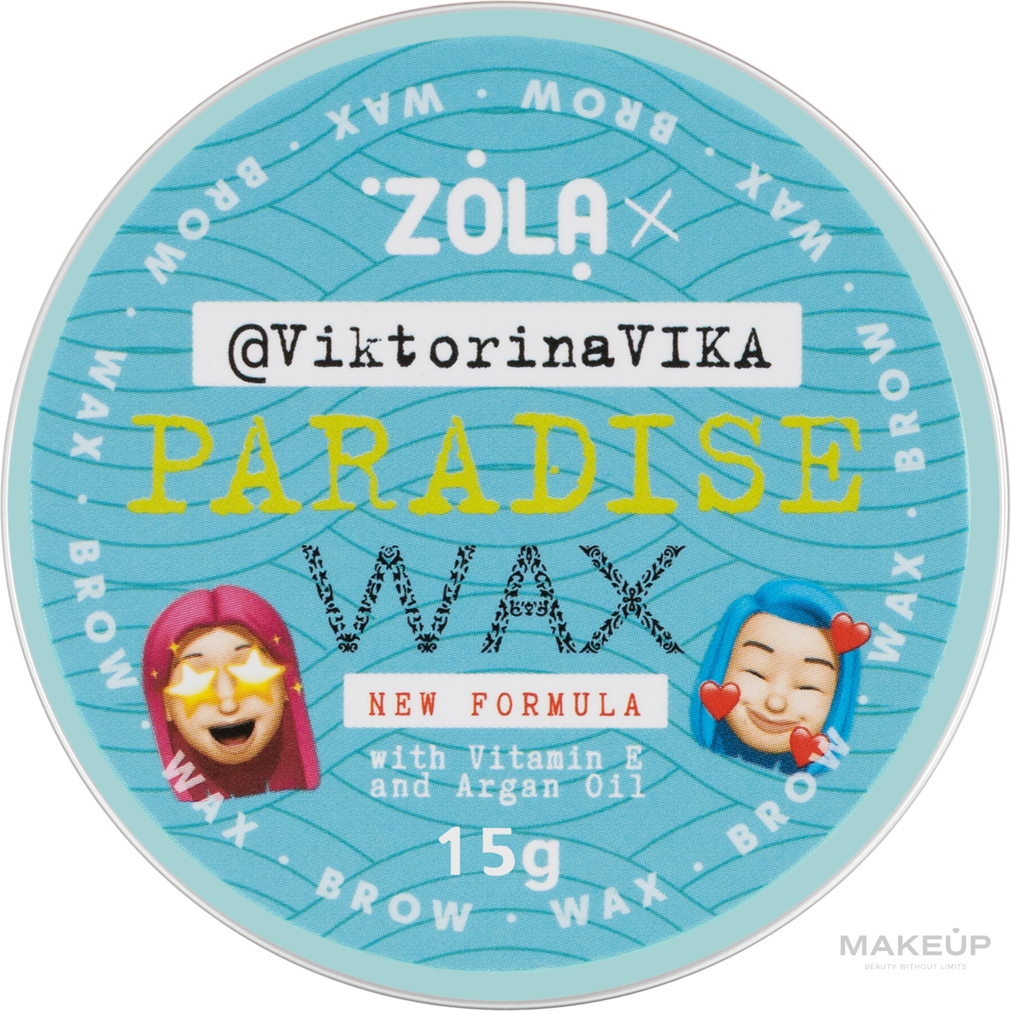 Віск для брів - Zola Paradise Wax With Vitamin E and Argan Oil — фото 15g