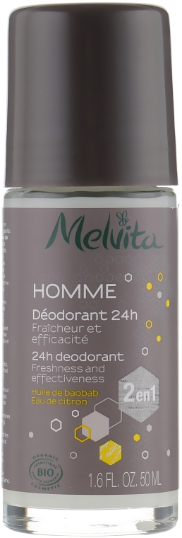 Роликовый дезодорант - Melvita Homme Deodorant 24h — фото N1