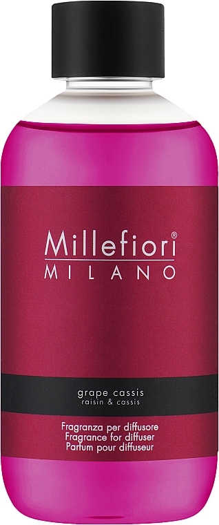 Наполнение для аромадиффузора «Grape Cassis» - Millefiori Milano Natural Diffuser Refill — фото N1