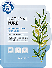 Парфумерія, косметика Заспокійлива маска з екстрактом чайного дерева - Tony Moly Natural Pure Mask Sheet Tea Tree - Tony Moly Natural Pure Mask Sheet Tea Tree