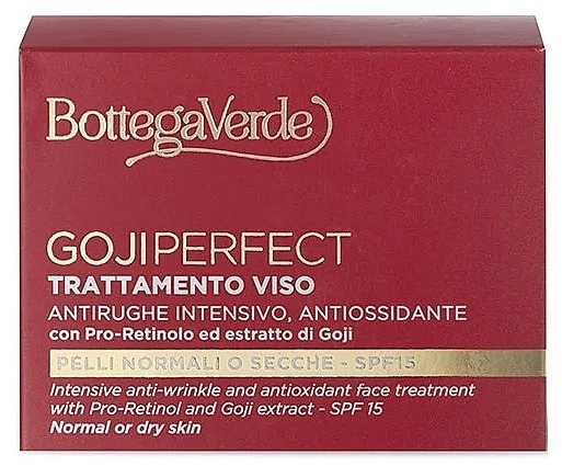 Крем для лица - Bottega Verde Goji Perfect Intensive Anti-Wrinkle And Antioxidant Treatment SPF15 — фото N3