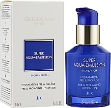 Насыщенная увлажняющая эмульсия для зрелой кожи и предупреждения старения - Guerlain Super Aqua Rich Emulsion — фото N2