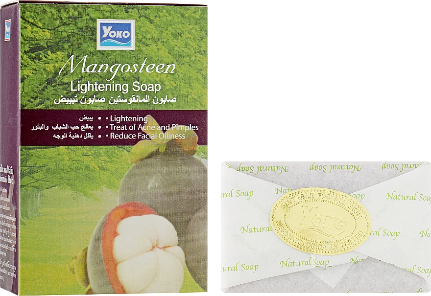 Мыло для тела с экстрактом мангостина - Yoko Mangosteen Whitening Soap — фото N1