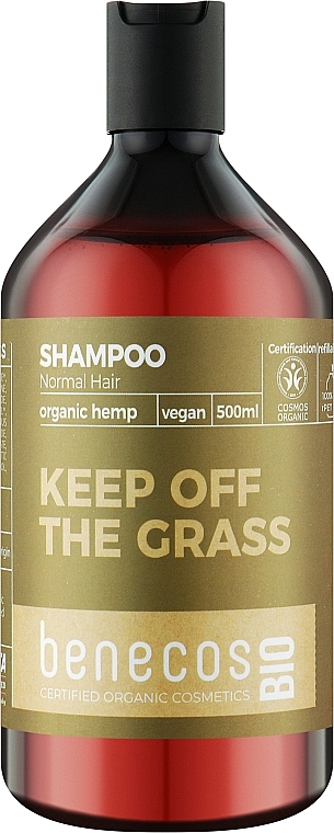 Шампунь для волос - Benecos Shampoo Normal Hair Organic Hemp Oil — фото N1