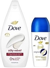 Духи, Парфюмерия, косметика Набор "Шелковистый бархат" - Dove (sh/gel/450ml + deo/50ml)