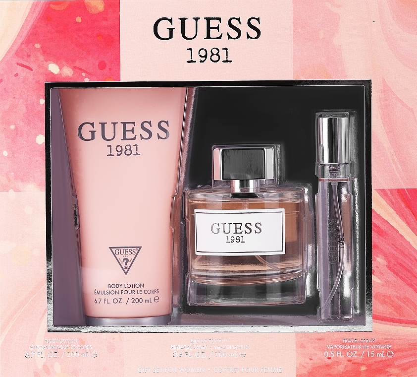 Guess Guess 1981 - Zestaw (edt/100 ml + b/lot/200 ml + edt/15 ml) — фото N1