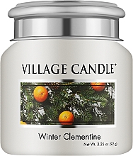Духи, Парфюмерия, косметика Ароматическая свеча в банке "Зимний клементин" - Village Candle Winter Clementine