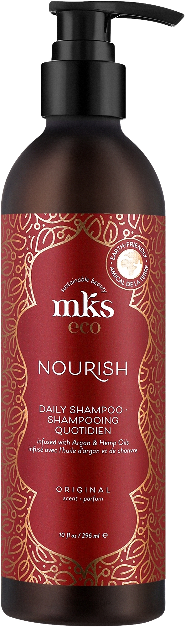 Питательный шампунь для гладкости и блеска волос - MKS Eco Nourish Daily Shampoo — фото 296ml